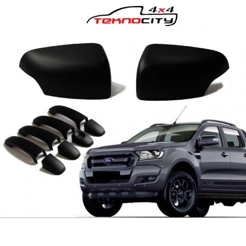 FORD RANGER T7 2015+2018 KAPI KOL AYNA SETİ MAT SİYAH